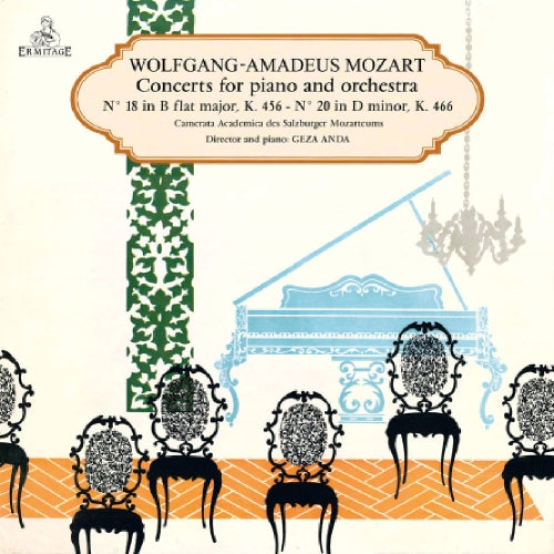MOZART, Concerto No18 K456, No20 K466. - Front Cover