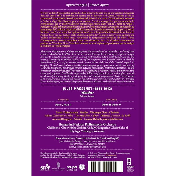 Werther : Version Pour Baryton Inclus Livre - Front Cover