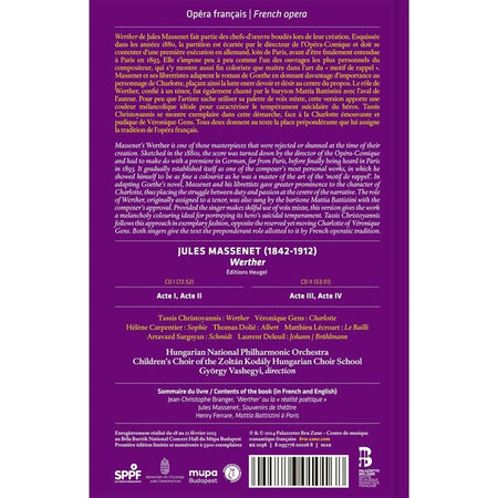 Werther : Version Pour Baryton Inclus Livre - Front Cover