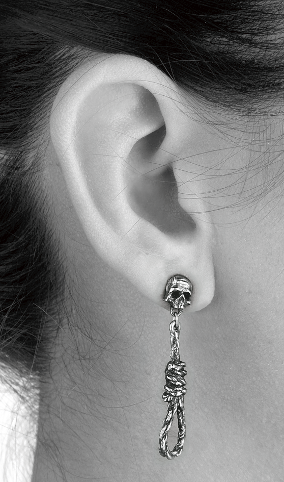 Boucles d'oreilles Gothic de Alchemy Gothic - Hangman´s Noose - pour Femme - couleur argent - Alchemy Gothic - View 2