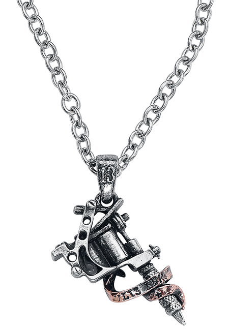 Collier Gothic de Alchemy Gothic - Dermographe - pour Unisexe - couleur argent - Alchemy Gothic - View 2