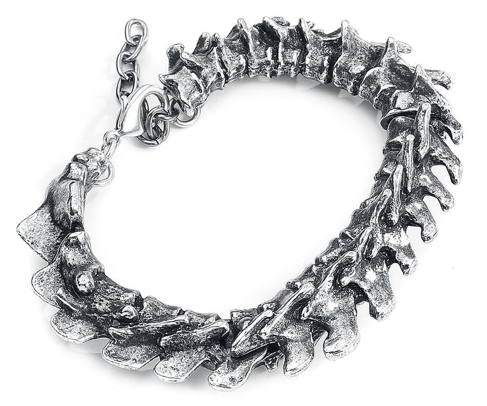 Bracelet Gothic de Alchemy Gothic - Vertebrae - pour Homme - couleur argent - Alchemy Gothic - View 2