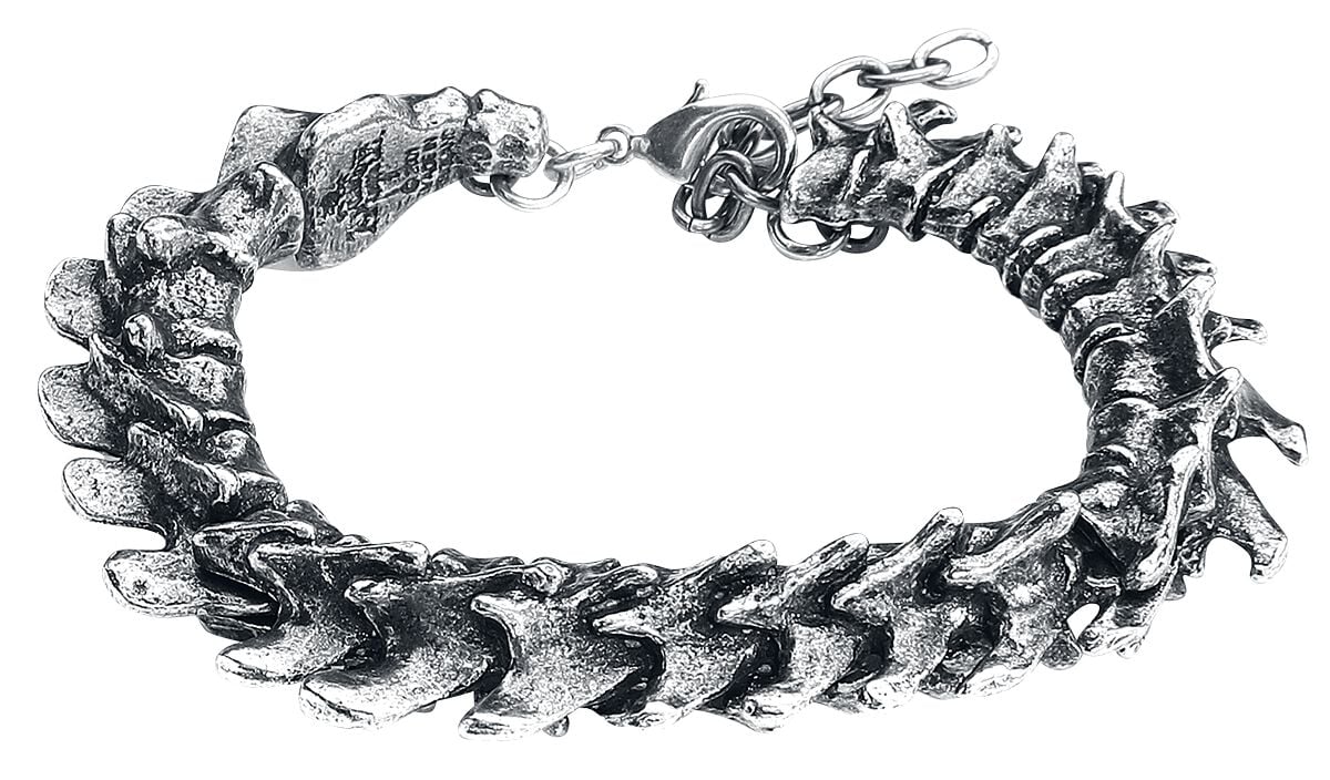 Bracelet Gothic de Alchemy Gothic - Vertebrae - pour Homme - couleur argent - Alchemy Gothic
