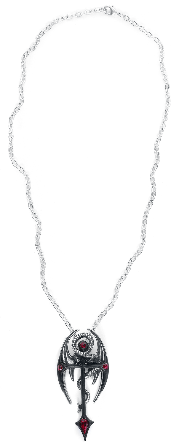 Collier Gothic de Alchemy Gothic - Croix & Dragon - pour Unisexe - noir/argent - Alchemy Gothic - View 2