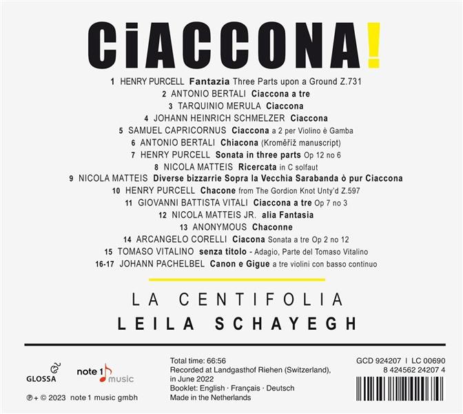 Ciaconna! - Front Cover