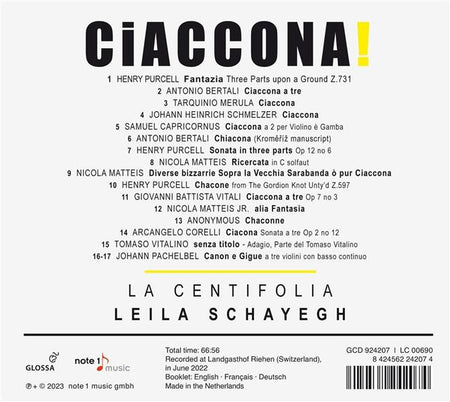 Ciaconna! - Front Cover
