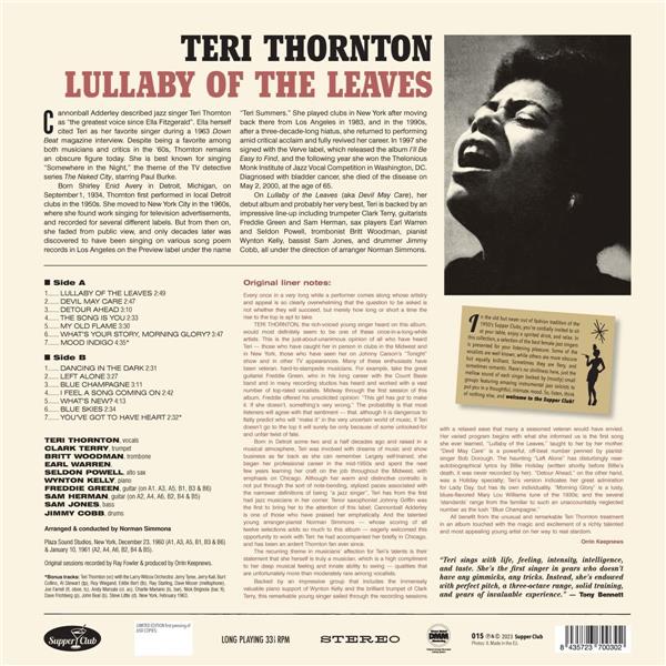 Lullaby Of The Leaves - Front Cover