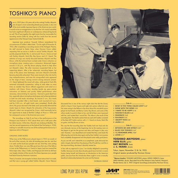 Toshiko's Piano - Front Cover