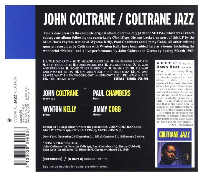 Coltrane Jazz (1960) - Front Cover