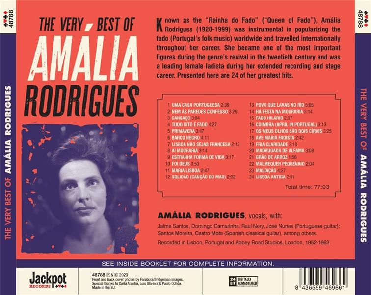 The Very Best Of Amalia Rodrigues - Front Cover