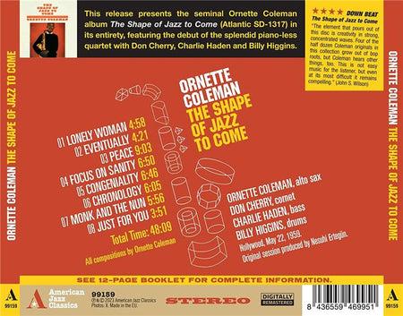 The Shape Of Jazz To Come - Front Cover
