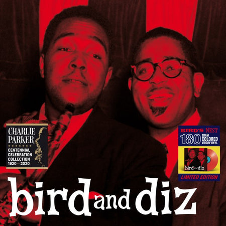 Bird And Diz + 2 Bonus Tracks Colored Edition in Solid Red. - Front Cover