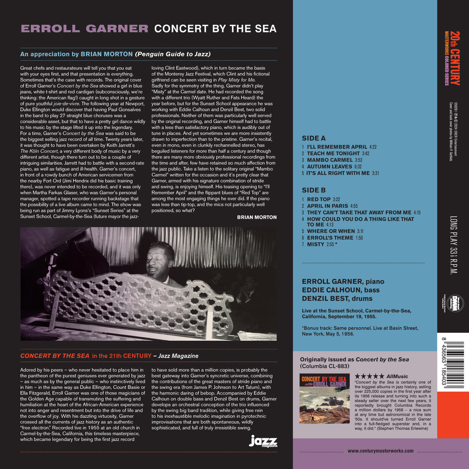 CONCERT BY THE SEA (COLORED VINYL) - Back Cover