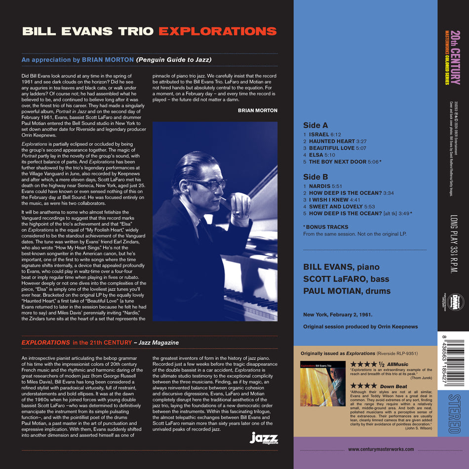 EXPLORATIONS (COLORED VINYL) - Back Cover