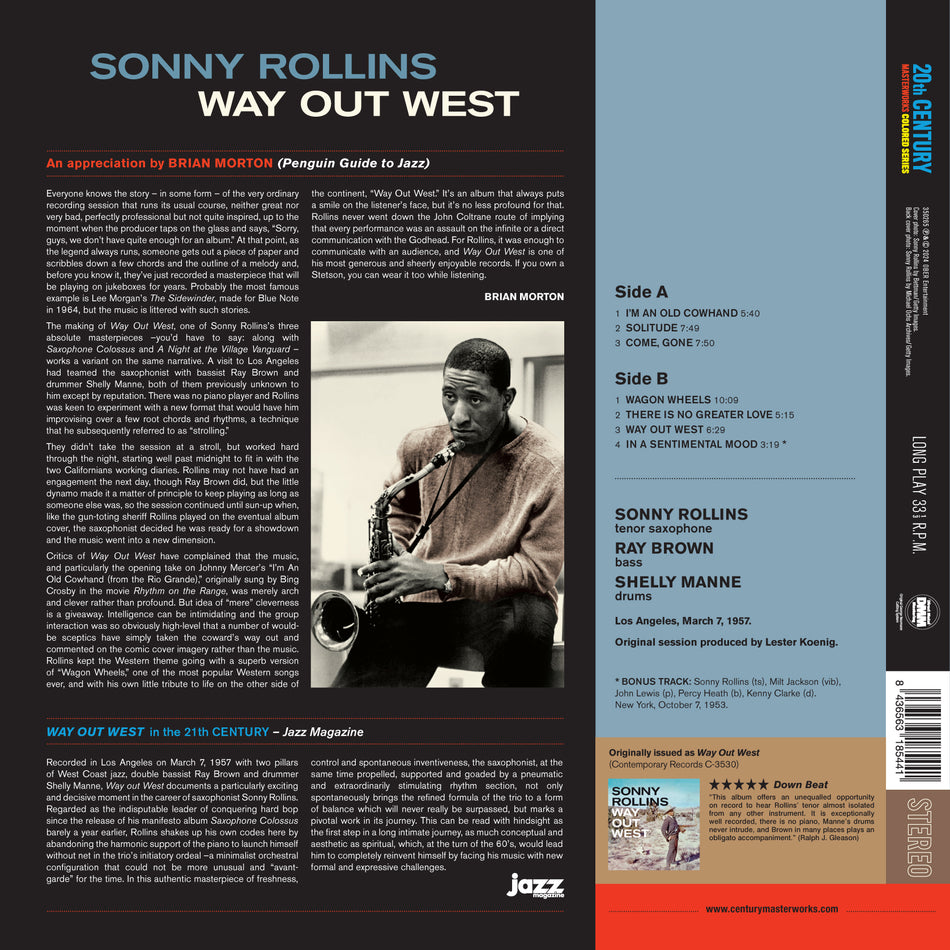 WAY OUT WEST (COLORED VINYL) - Back Cover