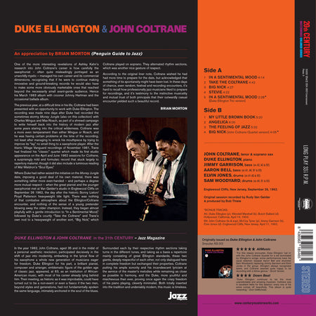 & JOHN COLTRANE (COLORED VINYL) - Back Cover