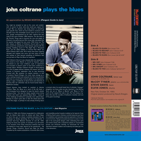 PLAYS THE BLUES (COLORED VINYL) - Back Cover