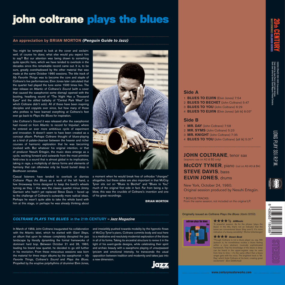 PLAYS THE BLUES (COLORED VINYL) - Back Cover
