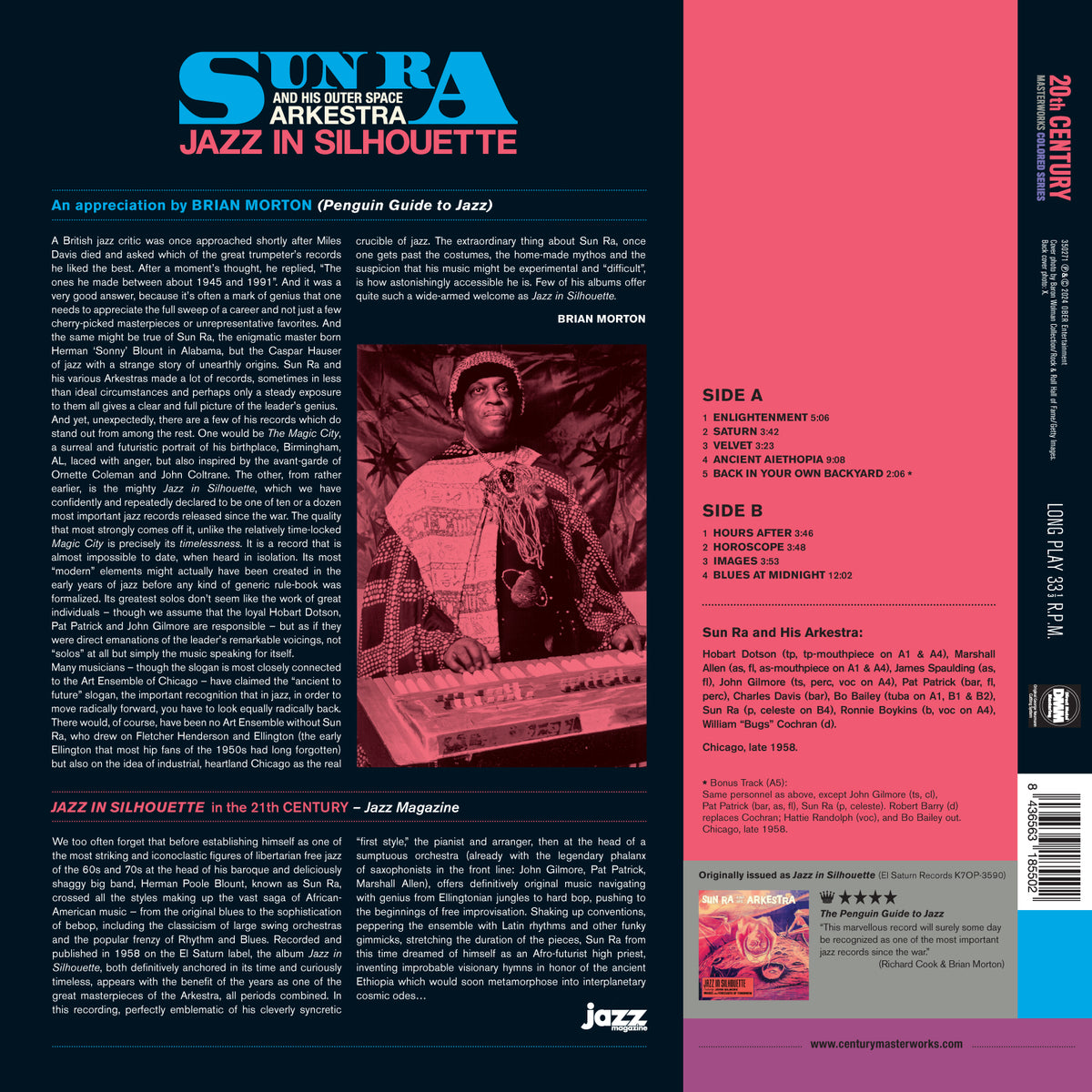 JAZZ IN SILHOUETTE (COLORED VINYL) - Back Cover