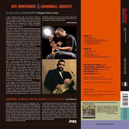WES MONTGOMERY & CANNONBALL ADDERLEY - THE POLL WINNERS - Back Cover