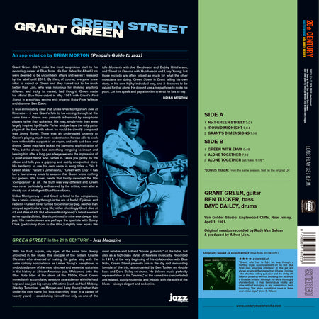 GREEN STREET (COLORED VINYL) - Back Cover