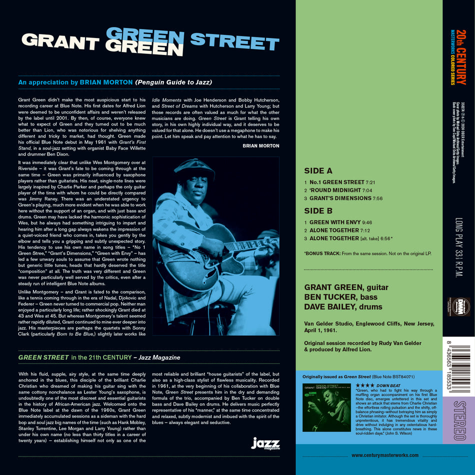 GREEN STREET (COLORED VINYL) - Back Cover