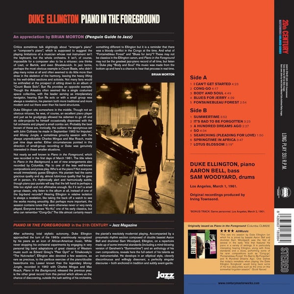 Piano In The Foreground - Front Cover