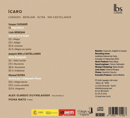 Ícaro - Alex Olmedo & Fiona Mato - Front Cover