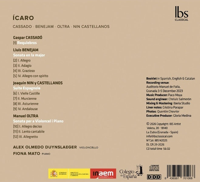 Ícaro - Alex Olmedo & Fiona Mato - Front Cover