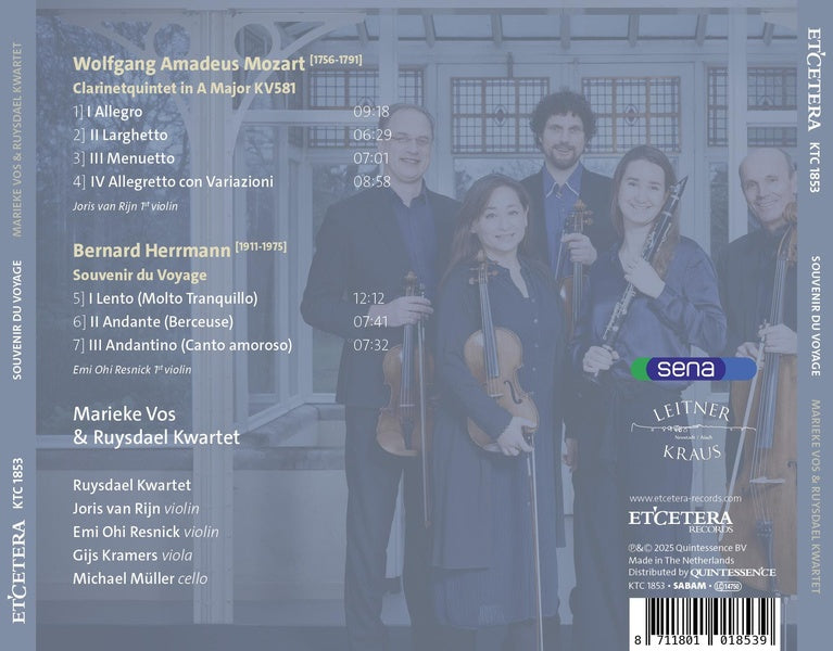 Souvenir du voyage / Clarinet quintets - Front Cover