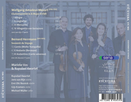 Souvenir du voyage / Clarinet quintets - Front Cover