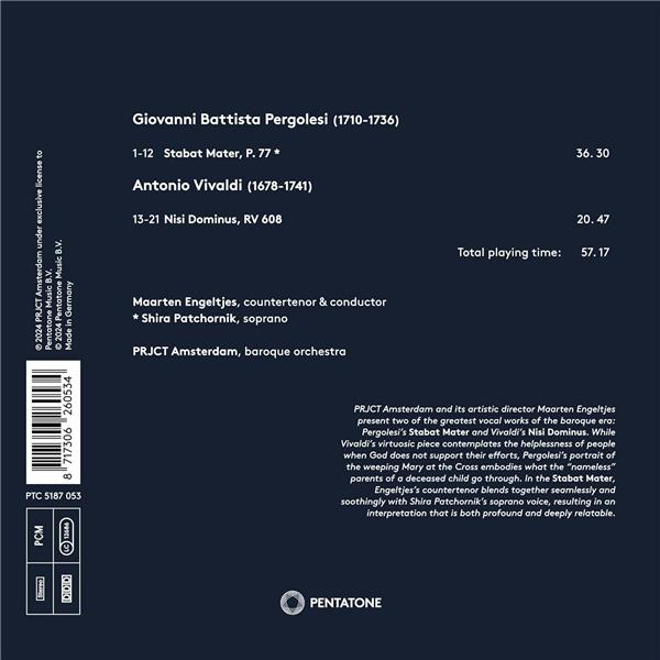 Pergolesi : Stabat Mater - Vivaldi : Nisi Dominus - Front Cover