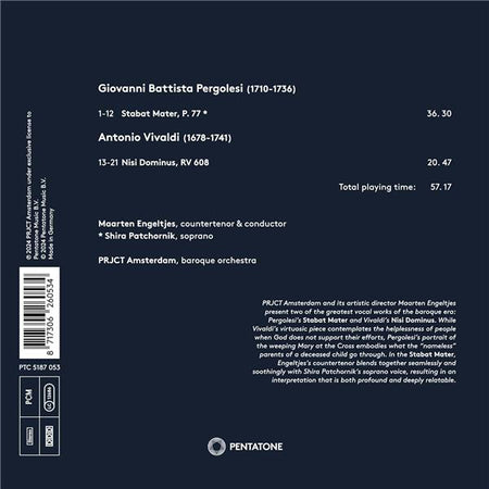 Pergolesi : Stabat Mater - Vivaldi : Nisi Dominus - Front Cover