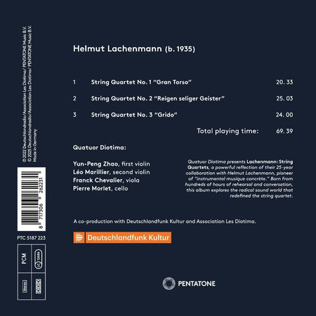 Œuvres avec quatuor à cordes - Front Cover