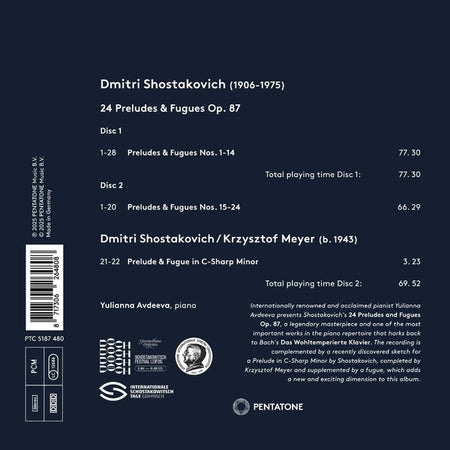 Preludes et fugues Opus 87 - Front Cover