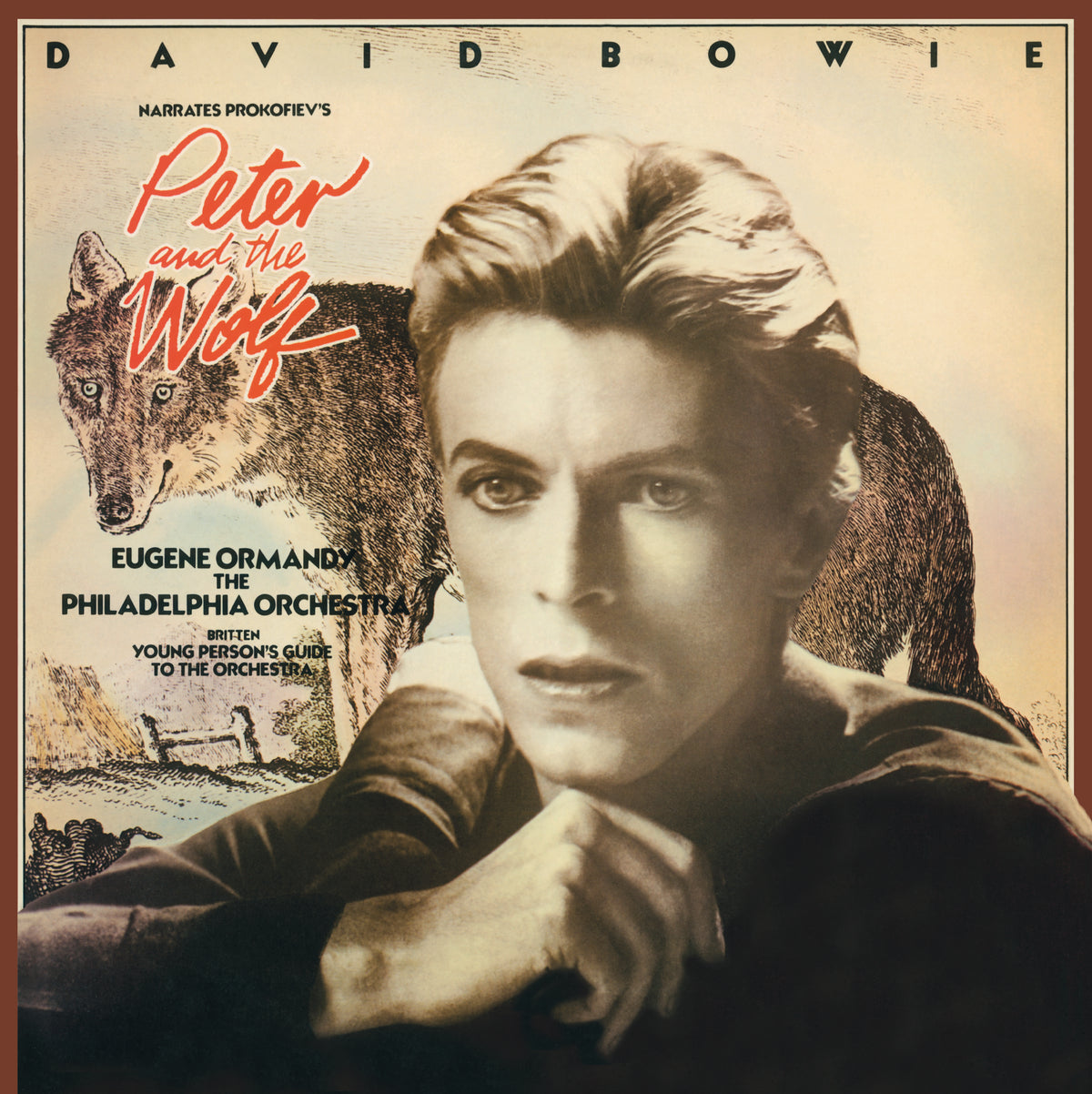 PETER AND THE WOLF/VINYLE NOIR AUDIOPHILE 180GR/RACONTE PAR DAVID BOWIE/ENBALAGE SAC EN PVC - Front Cover