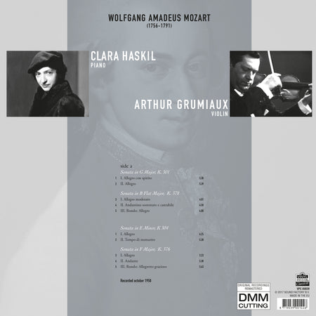 SONATAS FOR PIANO &.. - Back Cover