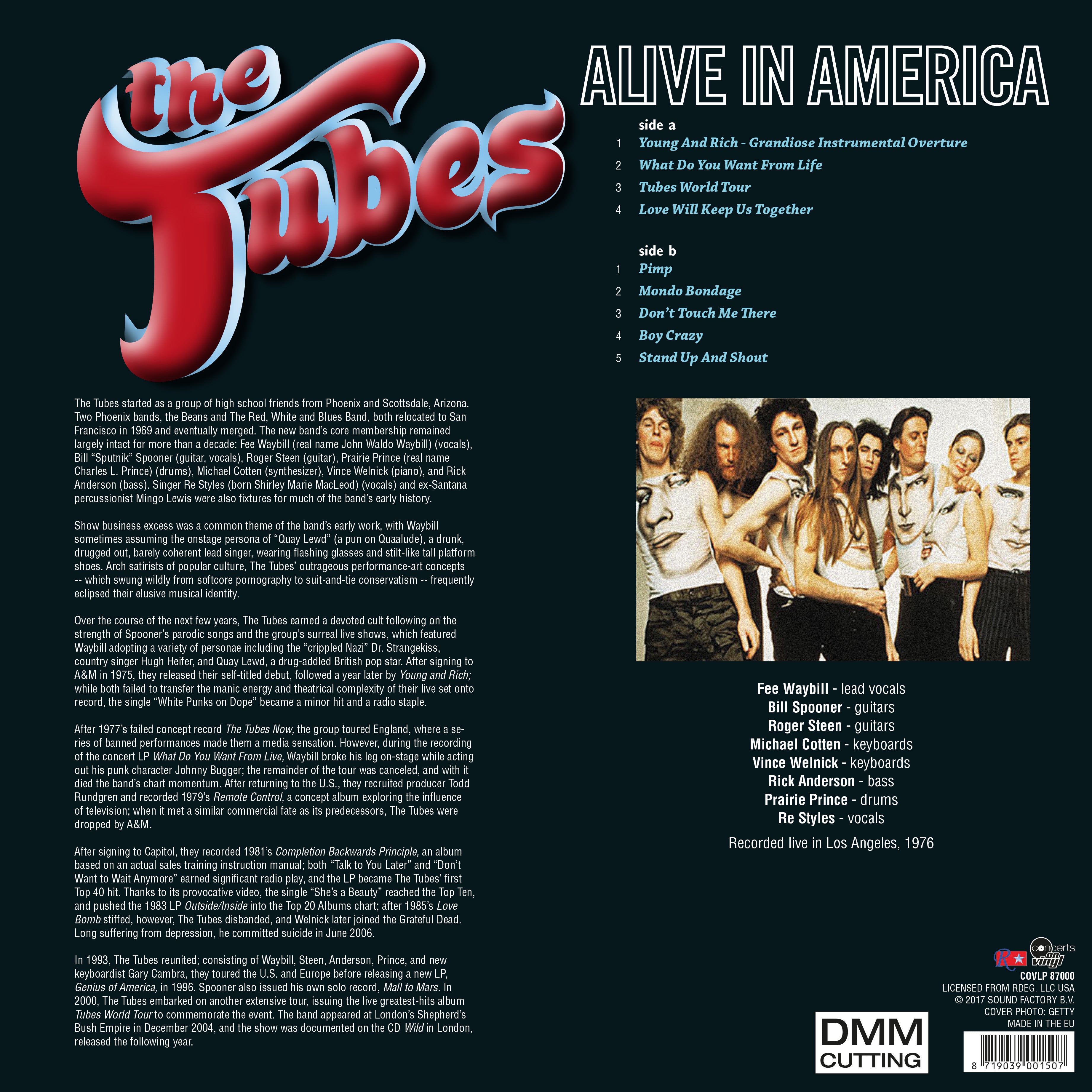 ALIVE IN AMERICA - Back Cover