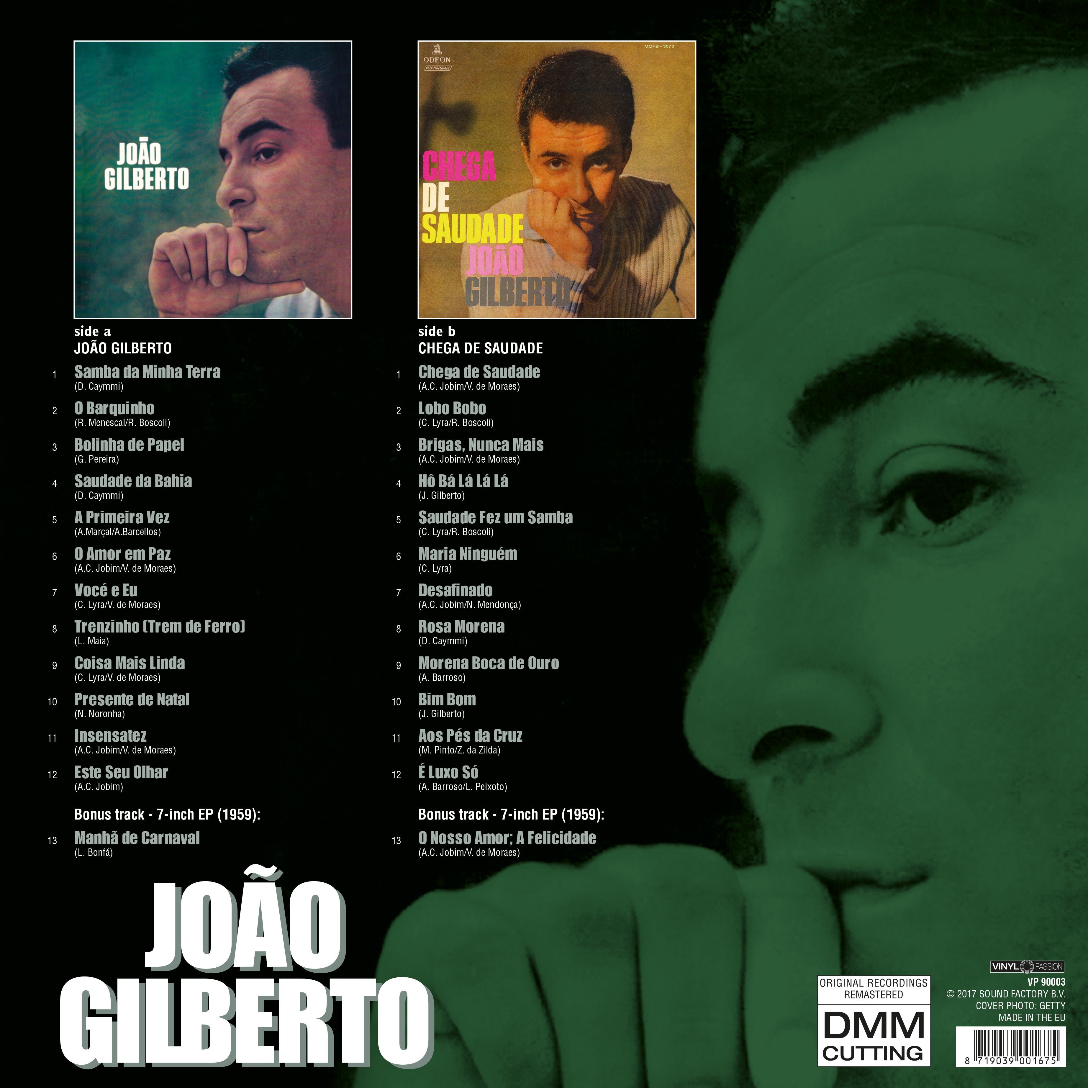 JOAO GILBERTO/ CHEGA DE.. - Back Cover