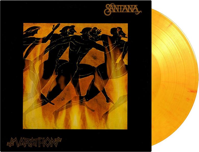 Marathon Édition Limitée Vinyle Jaune, Rouge et Orange Marbré - Front Cover