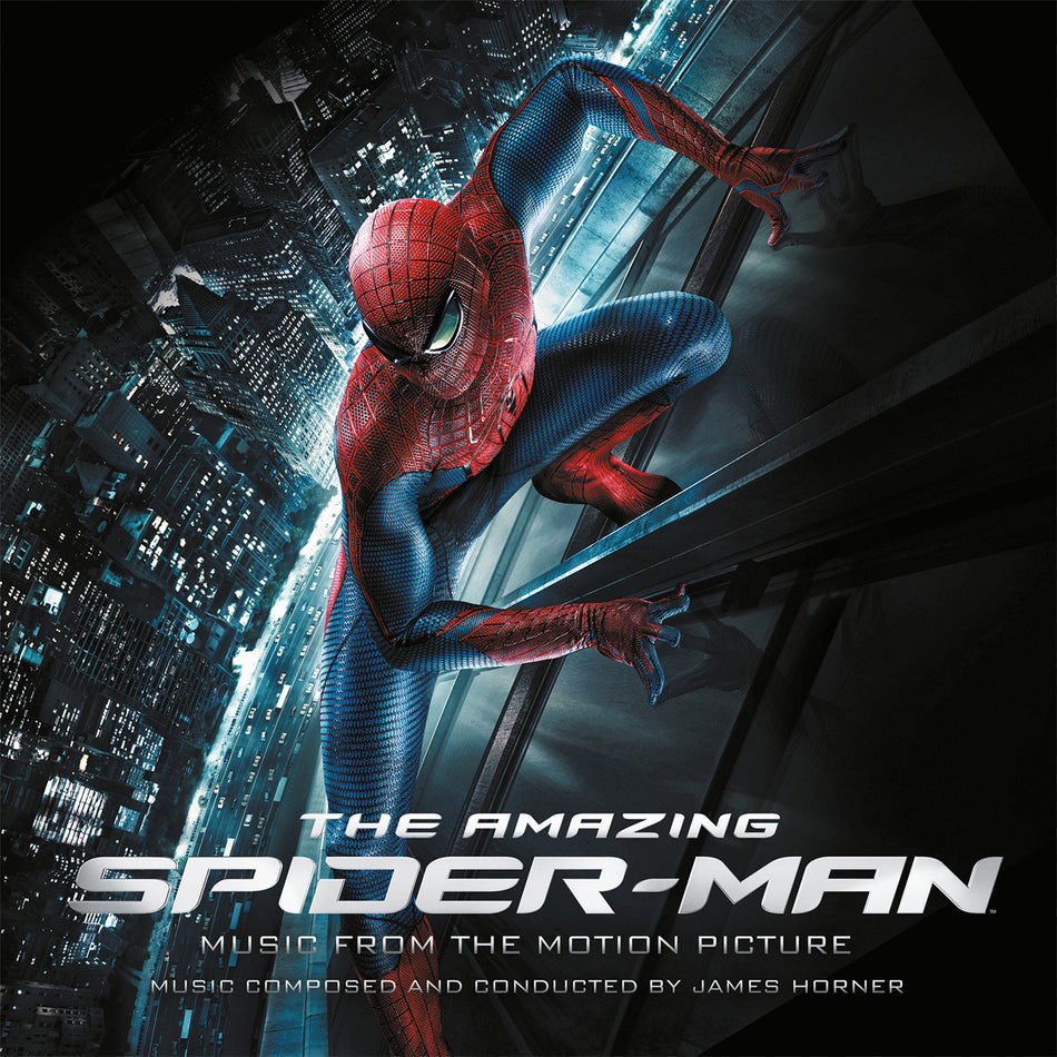 AMAZING SPIDER MAN/MUSIC DE JAMES HORNER/VINYLE BLEU ET ROUGE MARBRE TRANSLUCIDE AUDIOPHILE 180GR - Front Cover