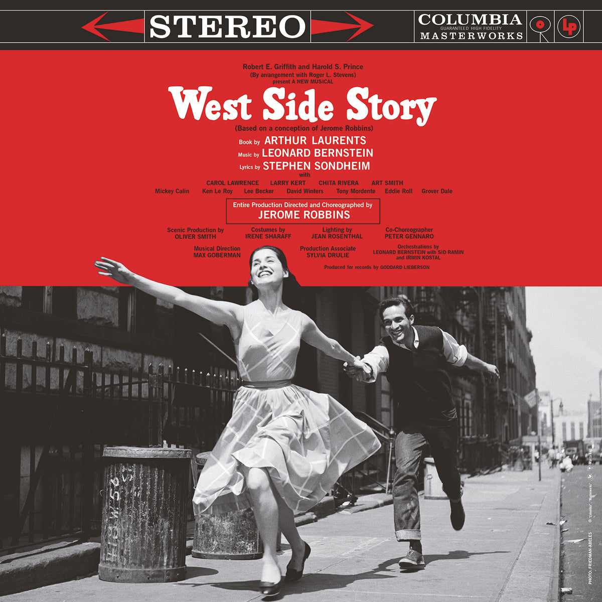 WEST SIDE STORY/VINYLE ROUGE AUDIOPHILE 180GR/EDITION 65EME ANNIVERSAIRE/ORIGINAL BROADWAY RECORDING BY LEONARD BERNSTEIN - Front Cover