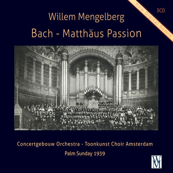 Bach : Matthäus Passion BWV 244 - Palm Sunday 1939 - Front Cover