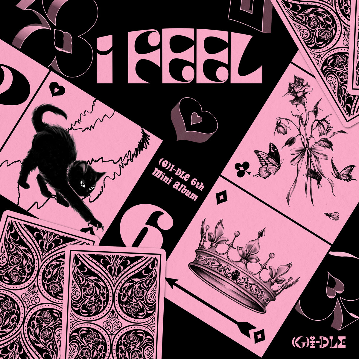 6TH MINI ALBUM - I FEEL - BUTTERFLY - CAT - QUEEN VER - Front Cover