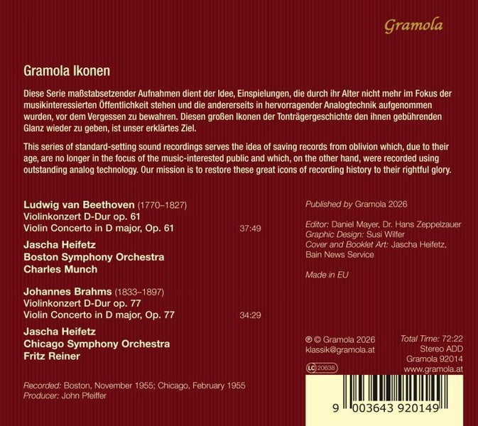 Concertos pour violon - Front Cover