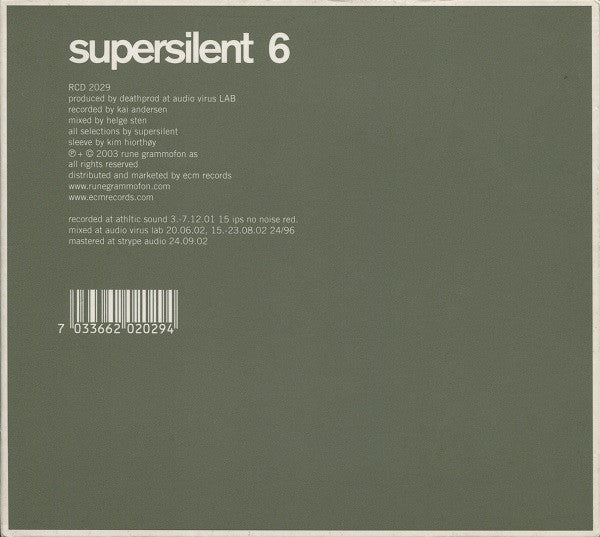 Supersilent 6 - Front Cover