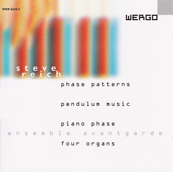 Phase patterns - Pendulum music I-III - Piano phase - Four organs - Front Cover