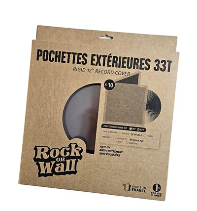 Lot de 10 pochettes extérieures rigides 33T - Front Cover