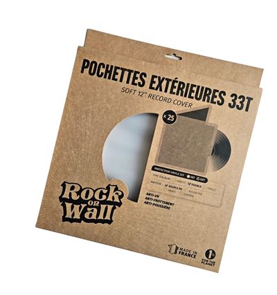 Lot de 25 pochettes extérieures souples recyclées 33T - Front Cover