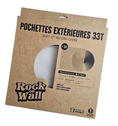 Lot de 50 pochettes extérieures souples 33T - Front Cover